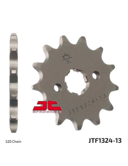 pinon de moto jt sprockets acero 13 dientes p 520 jtf1324 13