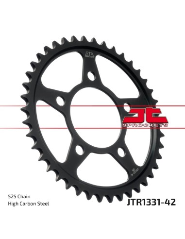 corona moto jt sprockets de acero de 42 dientes jtr1331 42zbk