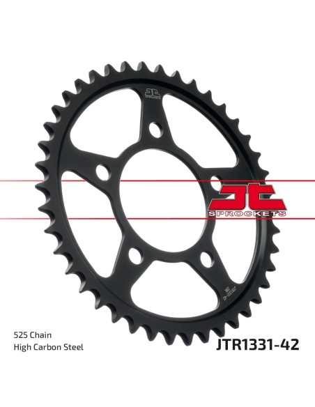corona moto jt sprockets de acero de 42 dientes jtr1331 42zbk