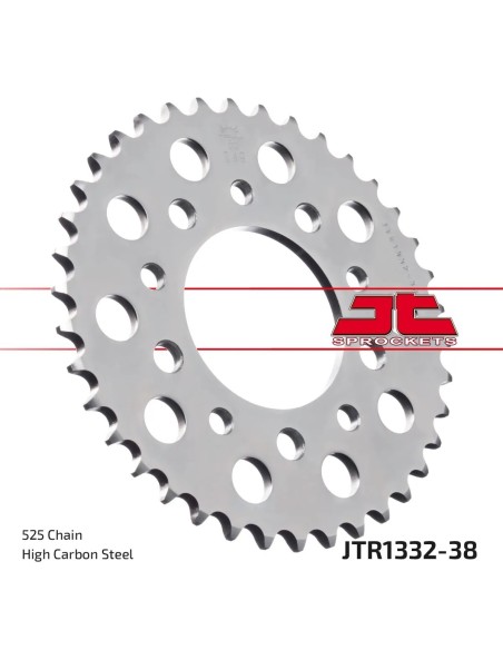 corona moto jt sprockets de acero de 38 dientes jtr1332 38