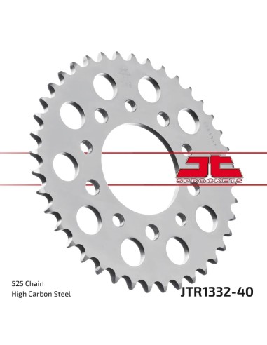 corona moto jt sprockets de acero de 40 dientes jtr1332 40