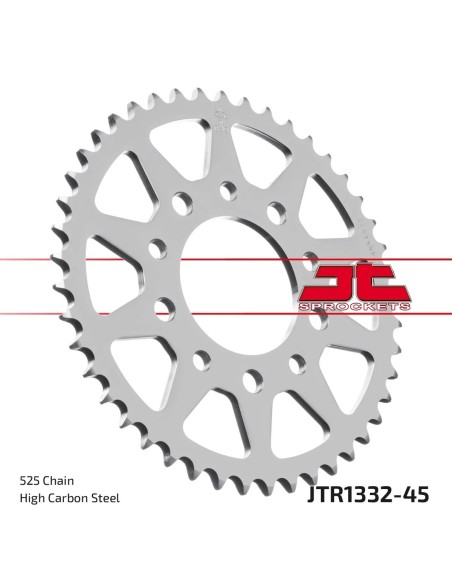 corona moto jt sprockets de acero de 45 dientes jtr1332 45