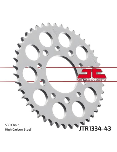 corona moto jt sprockets de acero de 43 dientes jtr1334 43