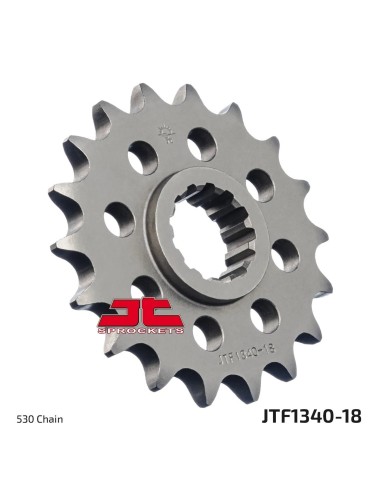 pinon de moto jt sprockets acero 18 dientes p 530 jtf1340 18