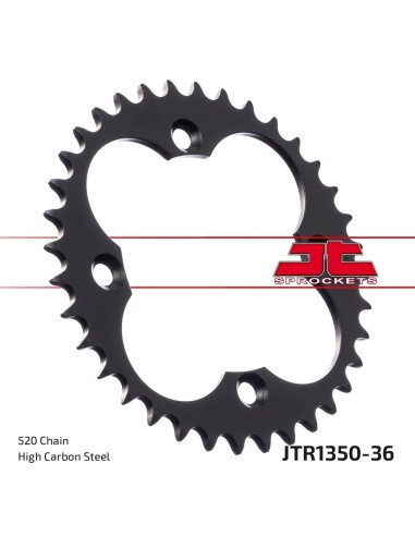 corona moto jt sprockets de acero de 36 dientes jtr1350 36