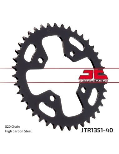 corona moto jt sprockets de acero de 40 dientes jtr1351 40