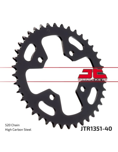corona moto jt sprockets de acero de 40 dientes jtr1351 40