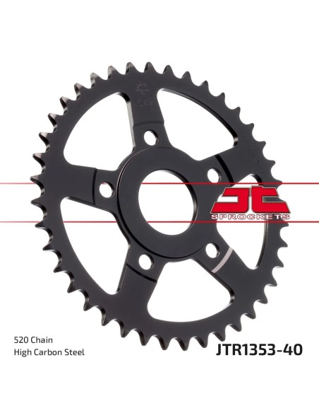 corona moto jt sprockets de acero de 40 dientes jtr1353 40