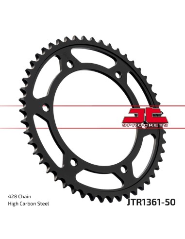 corona moto jt sprockets de acero de 50 dientes jtr1361 50