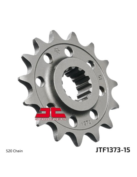 pinon de moto jt sprockets acero 15 dientes p 520 jtf1373 15