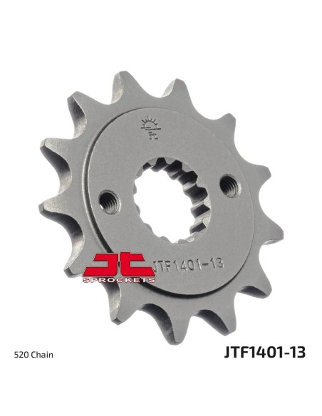 pinon de moto jt sprockets acero 13 dientes p 520 tf1401 13