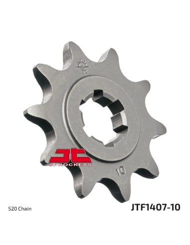 pinon de moto jt sprockets acero 10 dientes p 520 jtf1407 10