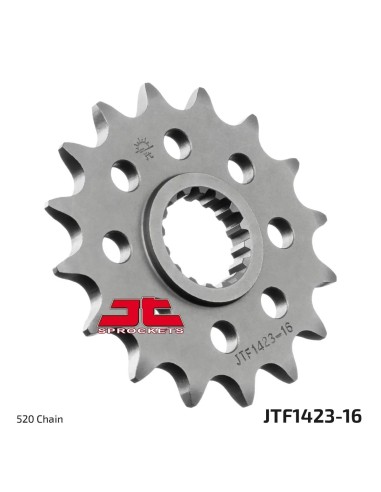 pinon de moto jt sprockets acero 16 dientes p 520 jtf1423 16