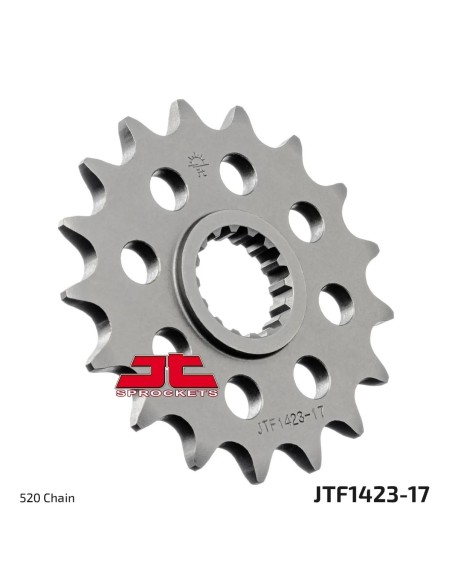pinon de moto jt sprockets acero 17 dientes p 520 jtf1423 17