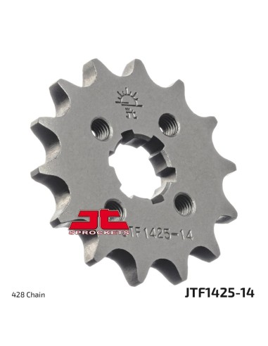 pinon de moto jt sprockets acero 14 dientes p 428 jtf1425 14