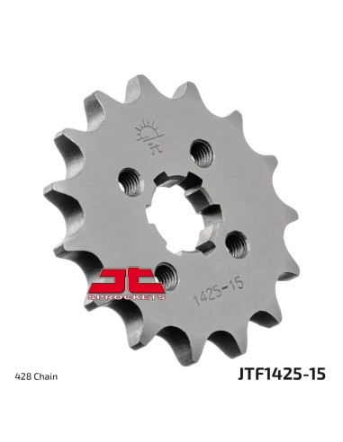 pinon de moto jt sprockets acero 15 dientes p 428 jtf1425 15