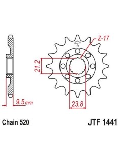 pinon moto jt sprockets acero 14 dientes jtf1441 14 2