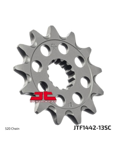 pinon de moto jt sprockets acero 13 dientes p 520 jtf1442 13sc