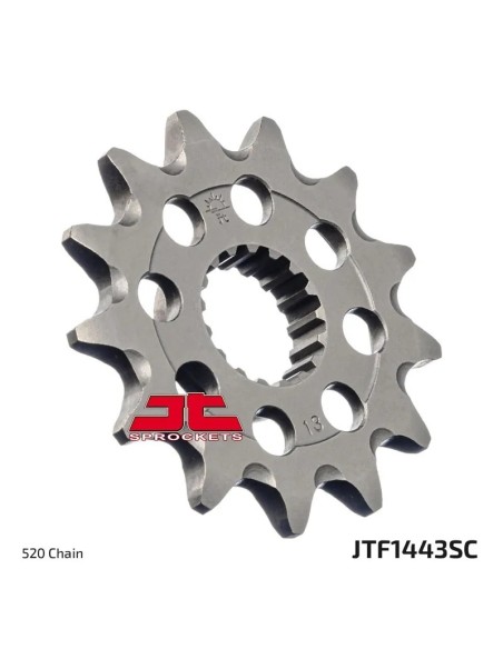pinon de moto jt sprockets acero 13 dientes p 520 jtf1443 13