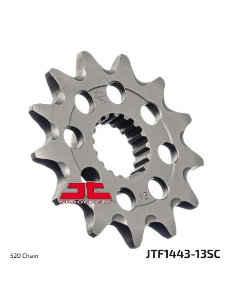pinon de moto jt sprockets acero 13 dientes p 520 jtf1443 13sc