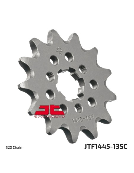 pinon de moto jt sprockets autolimpiable 13 dientes p 520 jtf1445 13sc