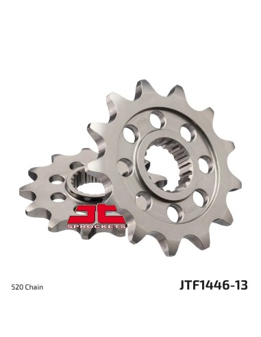pinon de moto jt sprockets acero 13 dientes p 520 jtf1446 13