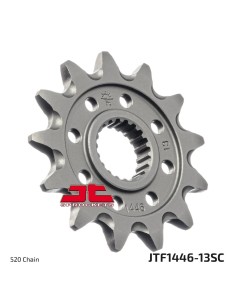 pinon de moto jt sprockets acero 13 dientes p 520 jtf1446 13sc