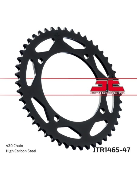 corona moto jt sprockets de acero de 47 dientes jtr1465 47