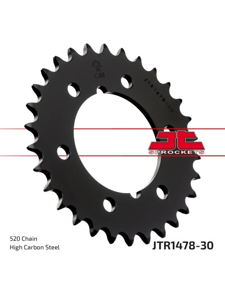 corona moto jt sprockets de acero de 30 dientes jtr1478 30