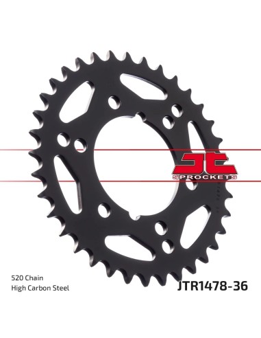 corona moto jt sprockets de acero de 36 dientes jtr1478 36