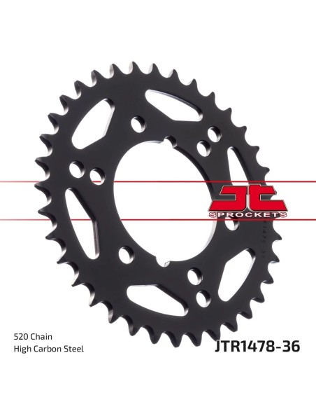 corona moto jt sprockets de acero de 36 dientes jtr1478 36