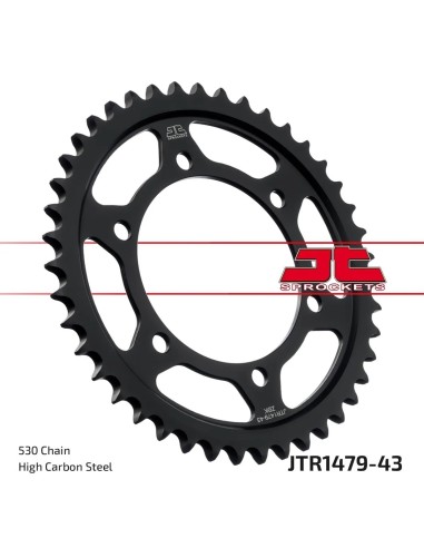 corona moto jt sprockets de acero de 43 dientes jtr1479 43
