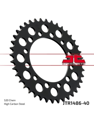 corona moto jt sprockets de acero de 40 dientes jtr1486 40