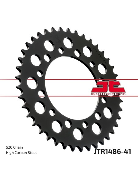 corona moto jt sprockets de acero de 41 dientes jtr1486 41