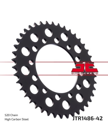 corona moto jt sprockets de acero de 42 dientes jtr1486 42