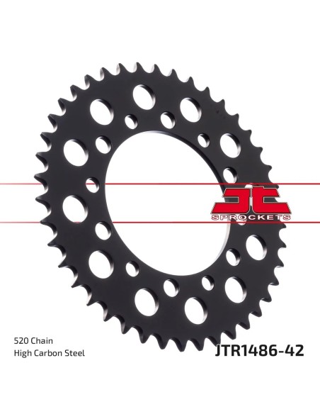 corona moto jt sprockets de acero de 42 dientes jtr1486 42