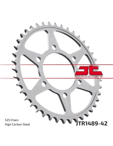 corona moto jt sprockets de acero de 42 dientes jtr1489 42
