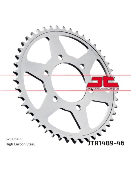 corona moto jt sprockets de acero de 46 dientes jtr1489 46