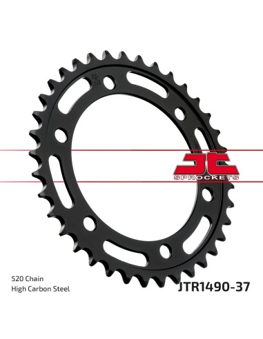 corona moto jt sprockets de acero de 37 dientes jtr1490 37