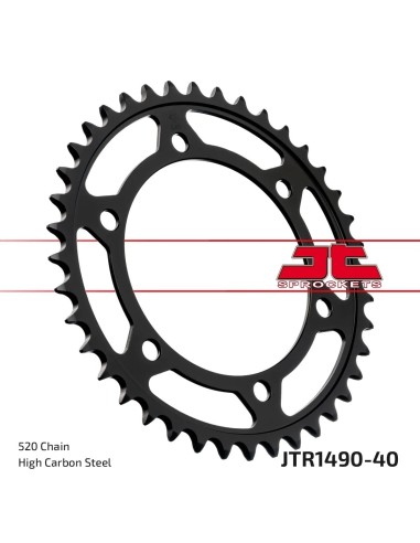 corona moto jt sprockets de acero de 40 dientes jtr1490 40