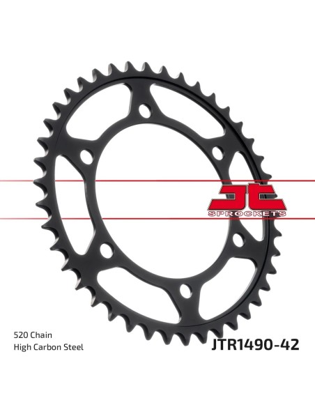 corona moto jt sprockets de acero de 42 dientes jtr1490 42