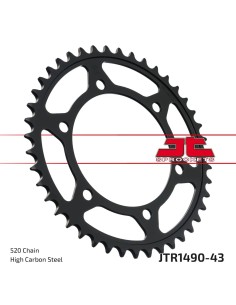 corona moto jt sprockets de acero de 43 dientes jtr1490 43