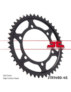 corona moto jt sprockets de acero de 45 dientes jtr1490 45