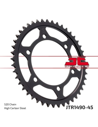 corona moto jt sprockets de acero de 45 dientes jtr1490 45
