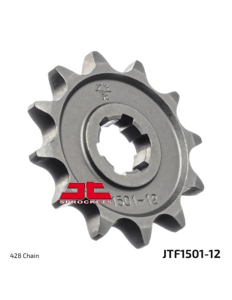 pinon de moto jt sprockets acero 12 dientes p 428 jtf1501 12