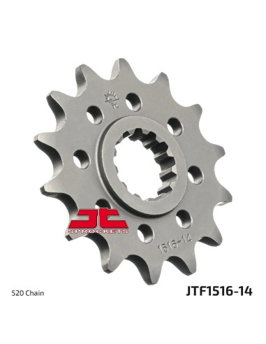 pinon de moto jt sprockets acero 14 dientes p 520 jtf1516 14