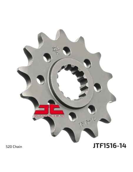 pinon de moto jt sprockets acero 14 dientes p 520 jtf1516 14