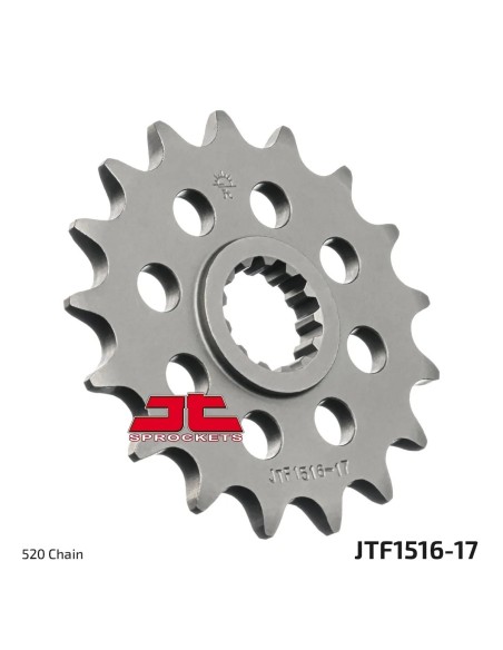 pinon de moto jt sprockets acero 17 dientes p 520 jtf1516 17