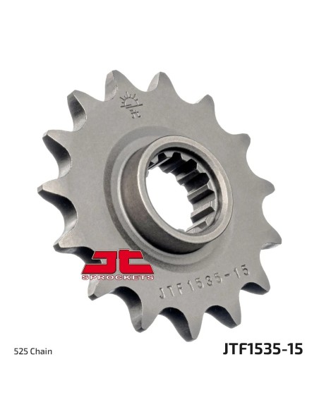 pinon de moto jt sprockets acero 15 dientes p 525 jtf1535 15sc