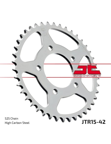corona moto jt sprockets de acero de 42 dientes jtr15 42